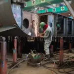 Instalaciones del astillero Cardama en medio del conflicto legal con Uruguay.