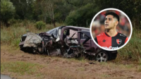 Escena del accidente de tránsito en Rosario bajo investigación policial.