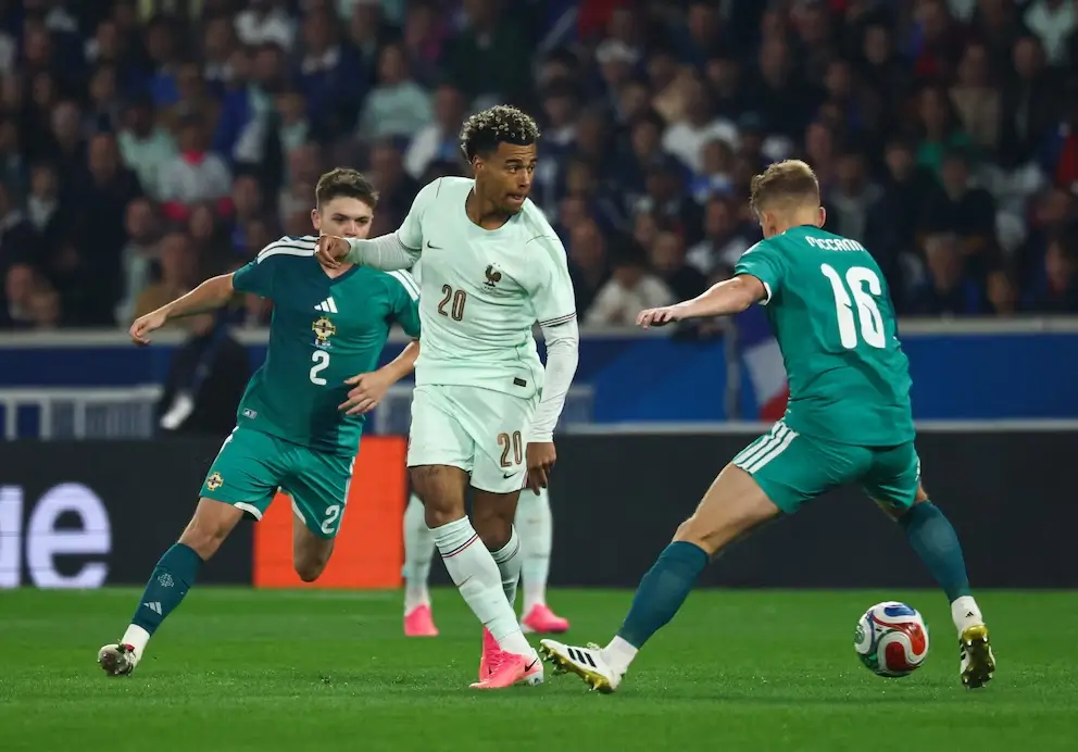Jugadores de la selección de Francia en entrenamiento previo al Mundial 2026