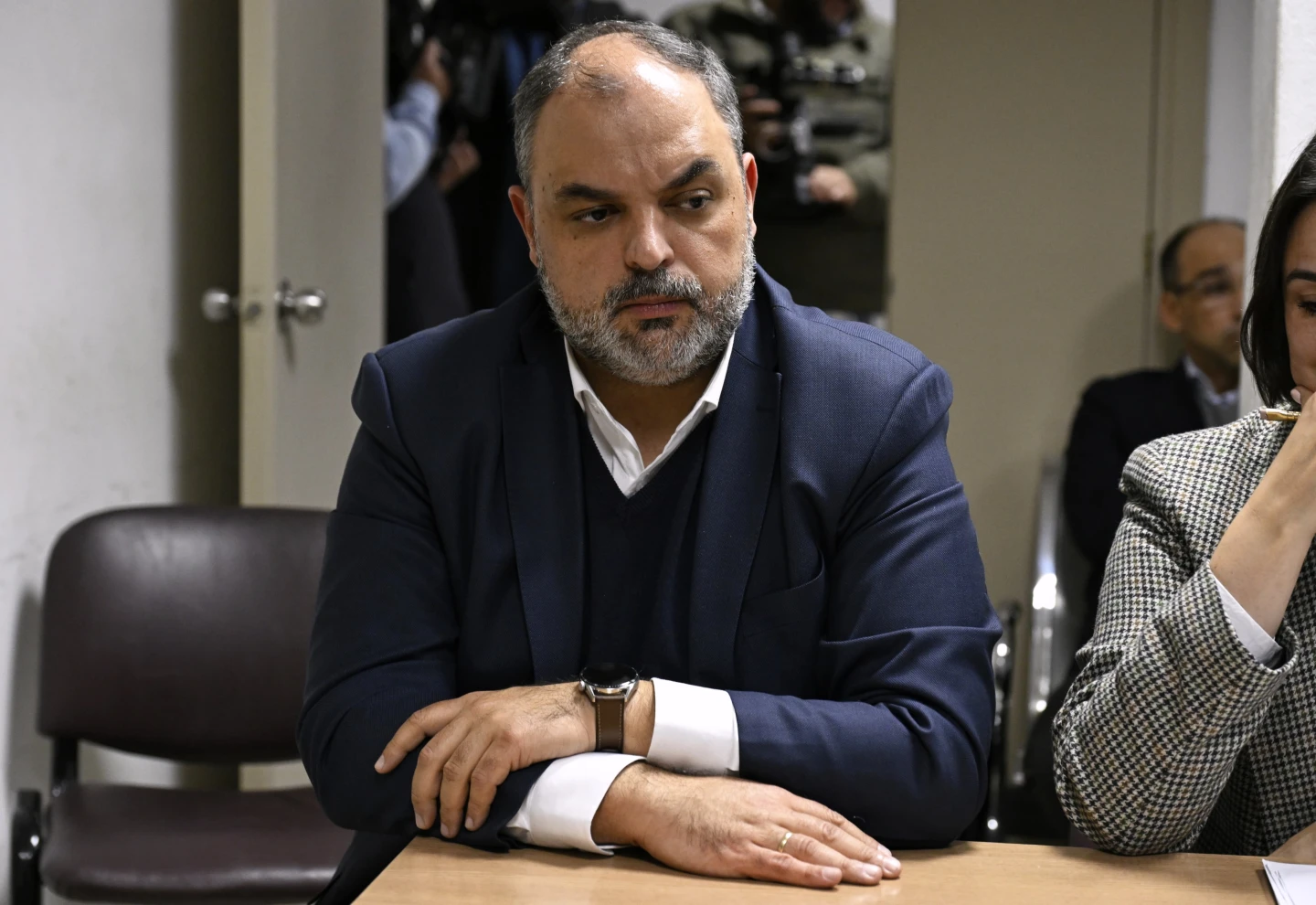 Edificio judicial durante la audiencia de control de acusación en el caso Charles Carrera.