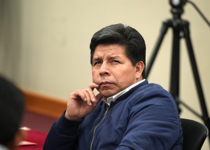 Expresidente Pedro Castillo durante acto oficial en Perú