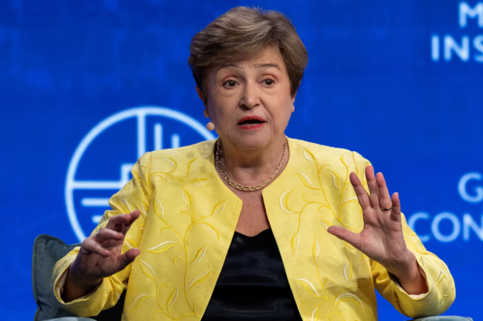 La directora del FMI Kristalina Georgieva en una conferencia oficial