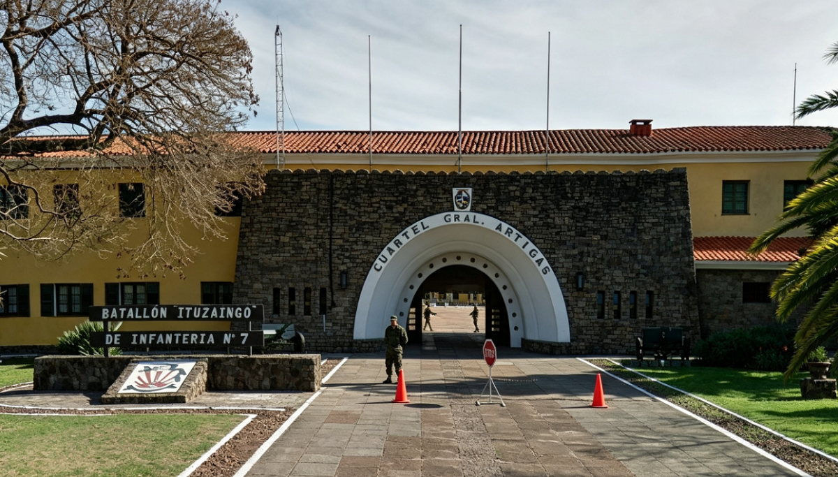Portón del Batallón 7 de Salto vinculado a la condena a médico militar Ricardo Revetria