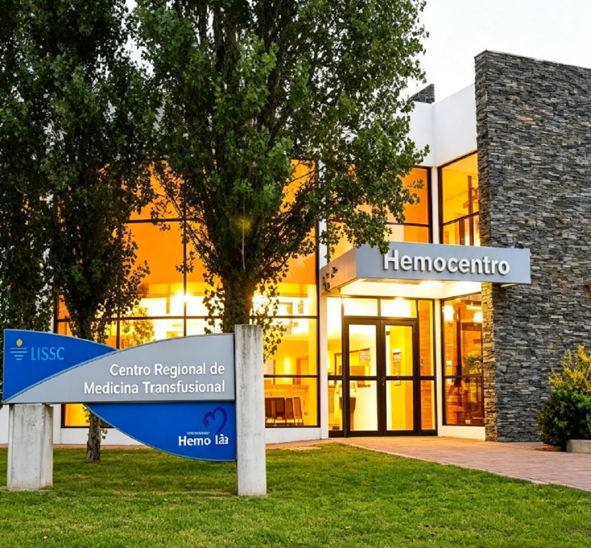 Vista exterior del edificio del Hemocentro de Maldonado en Uruguay