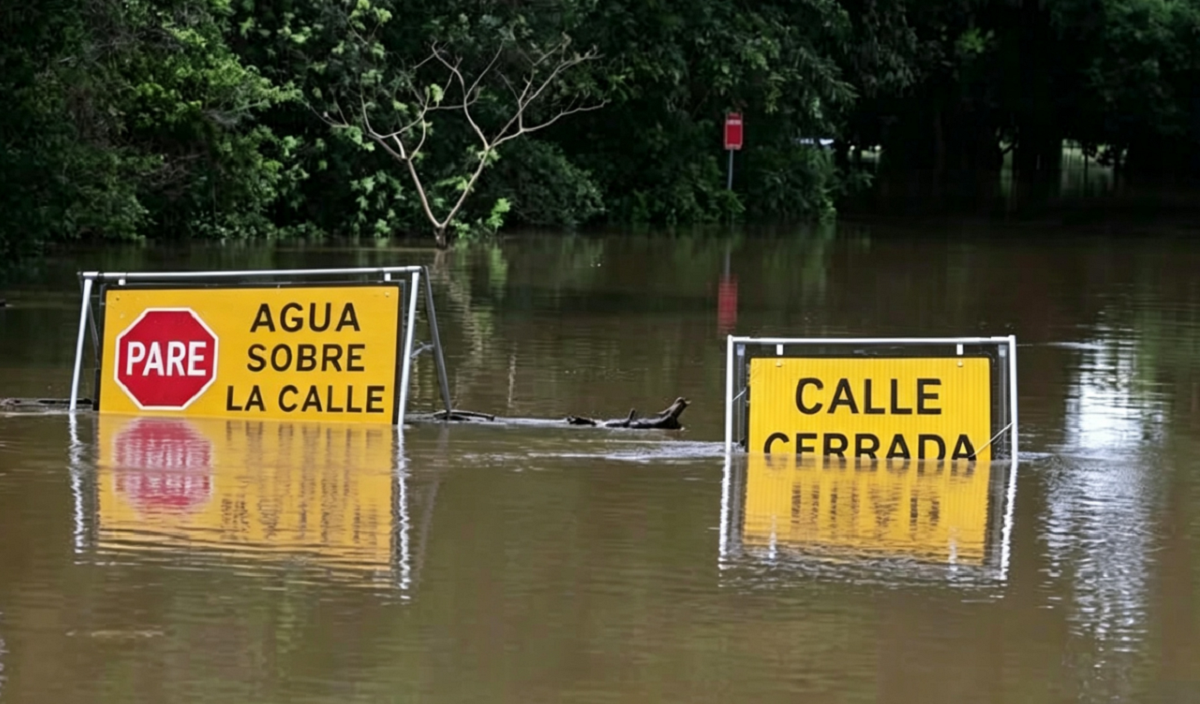 Calles anegadas durante las crecientes que motivaron el pedido de exonerar tres meses de UTE y OSE