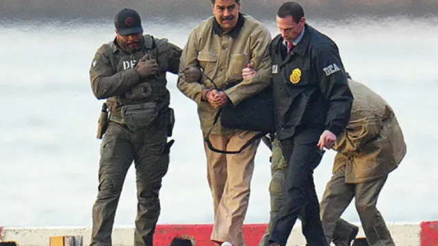 Imagen difundida por Nicolás Maduro desde la cárcel federal estadounidense luciendo buzo gris y zapatillas.
