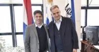 Axel Kicillof encabeza la reunión de Kicillof y Yamandú Orsi en Montevideo