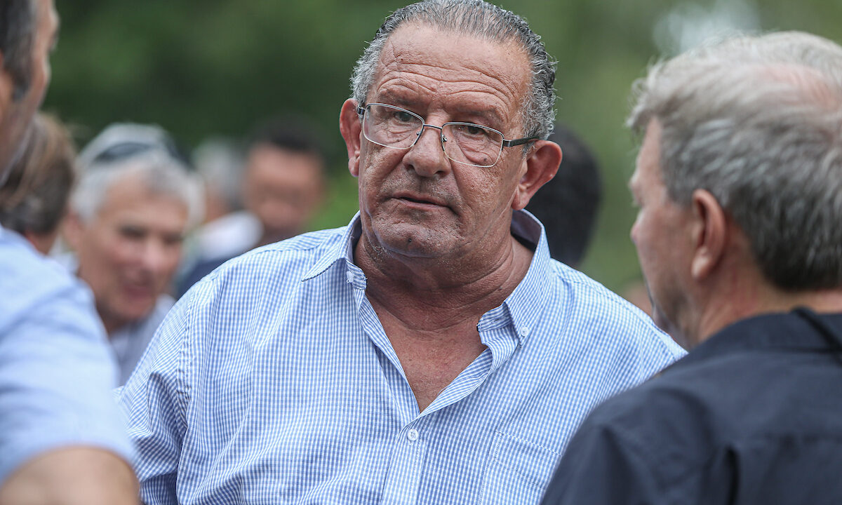 El exintendente de Artigas Pablo Caram durante un acto oficial en el departamento.