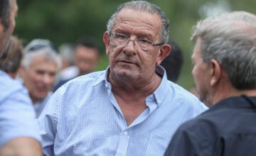 El exintendente de Artigas Pablo Caram durante un acto oficial en el departamento.