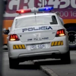 Patrullero en tareas de custodia por un homicidio en Melo