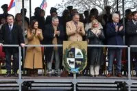 El presidente Yamandú Orsi encabezando el acto por la Declaratoria de la Independencia en Florida