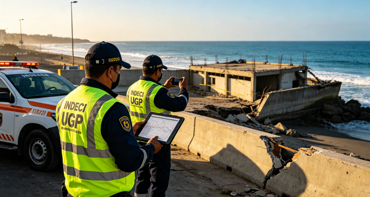 Personal de monitoreo evalúa el litoral tras el temblor en Perú hoy 19 de agosto