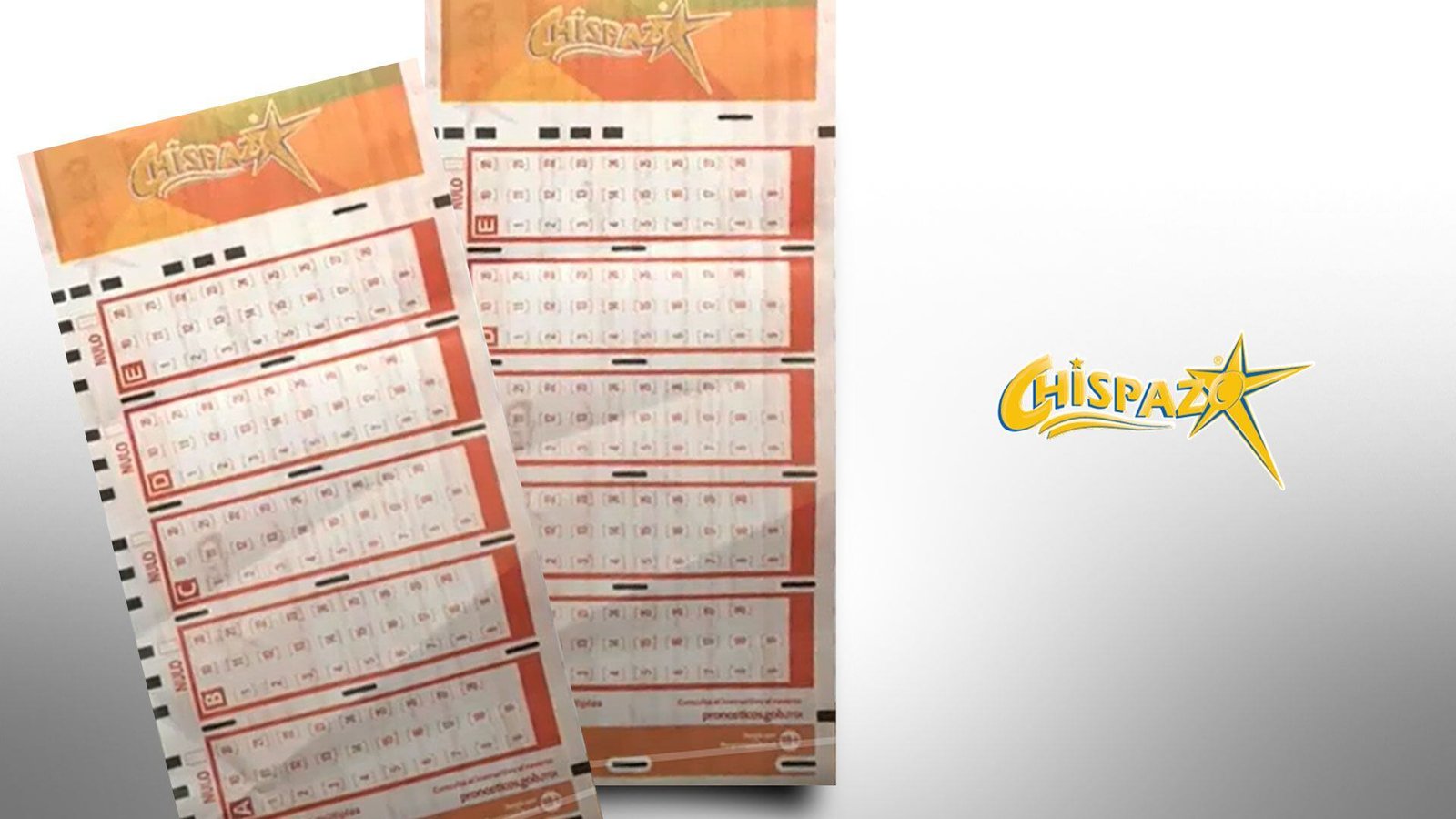 Boleto impreso oficial de la lotería Chispazo en México.