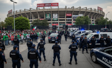Las autoridades mexicanas reforzaron la seguridad alrededor del Estadio por el enfrentamiento entre dos grandes equipos locales.