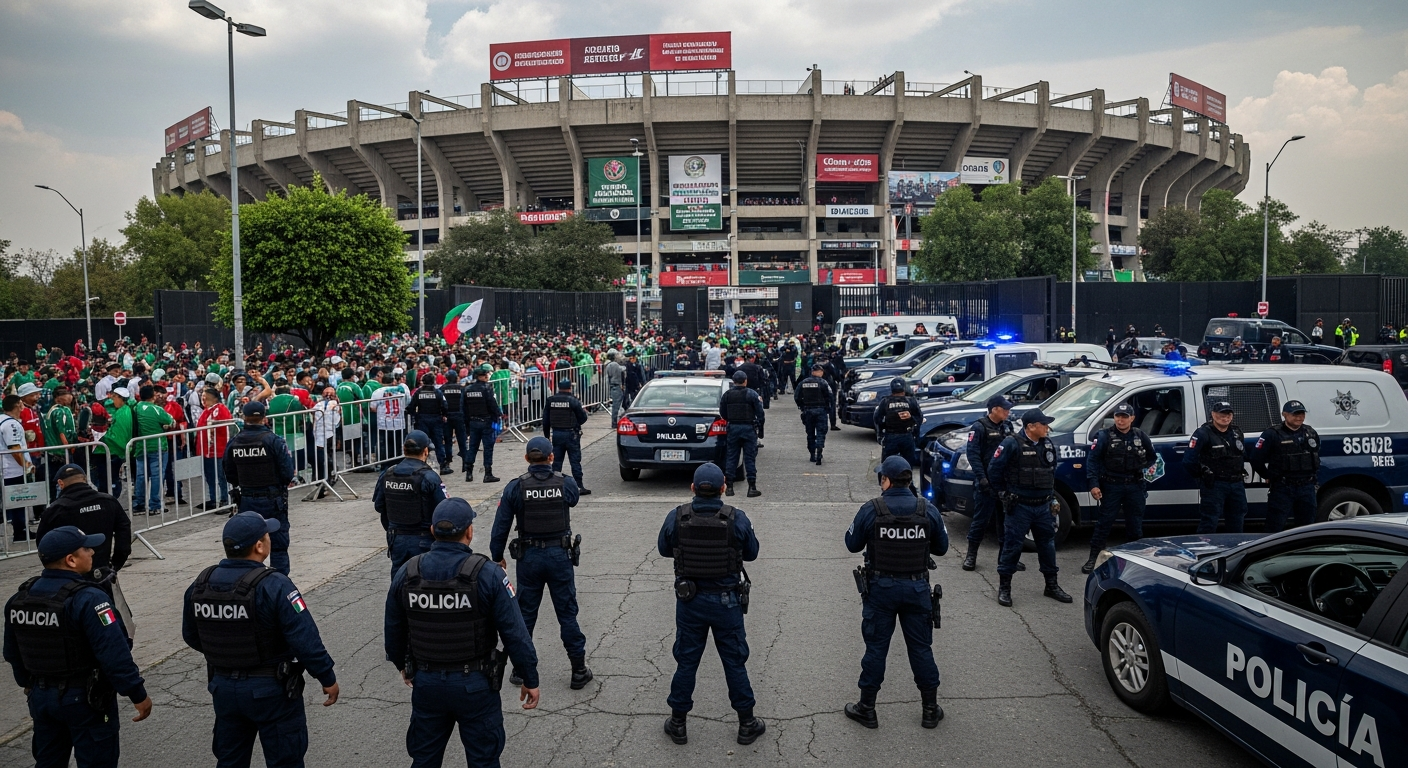 Las autoridades mexicanas reforzaron la seguridad alrededor del Estadio por el enfrentamiento entre dos grandes equipos locales.