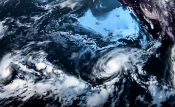 Imagen de satélite del impresionante ojo del huracán Polo en el Océano Pacífico.