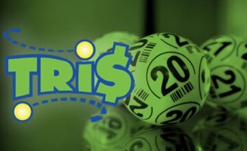 Boletos oficiales de juego del sorteo Tris de la Lotería Nacional de México.