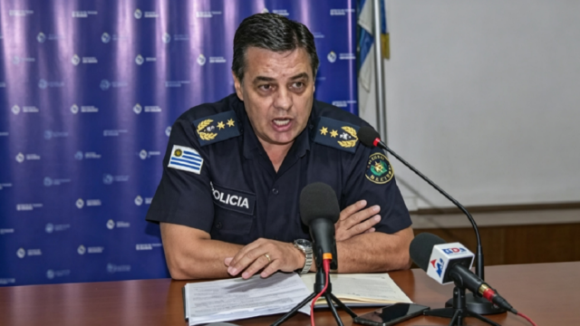 Primer plano del policía Clen Molina expresando el calvario vivido en la fuerza policial.