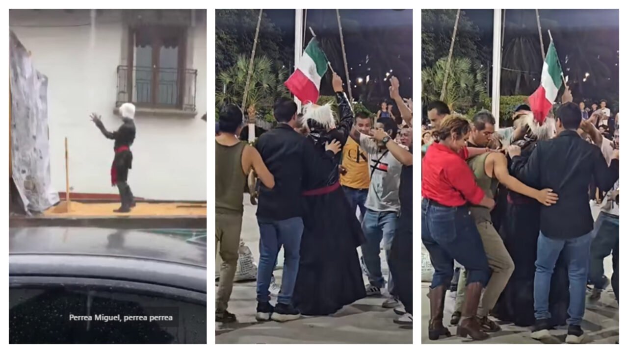 En Oaxaca, durante una celebración regional, se llevó a cabo un homenaje divertido al héroe nacional con música y bailes en un contexto de fiesta masiva.