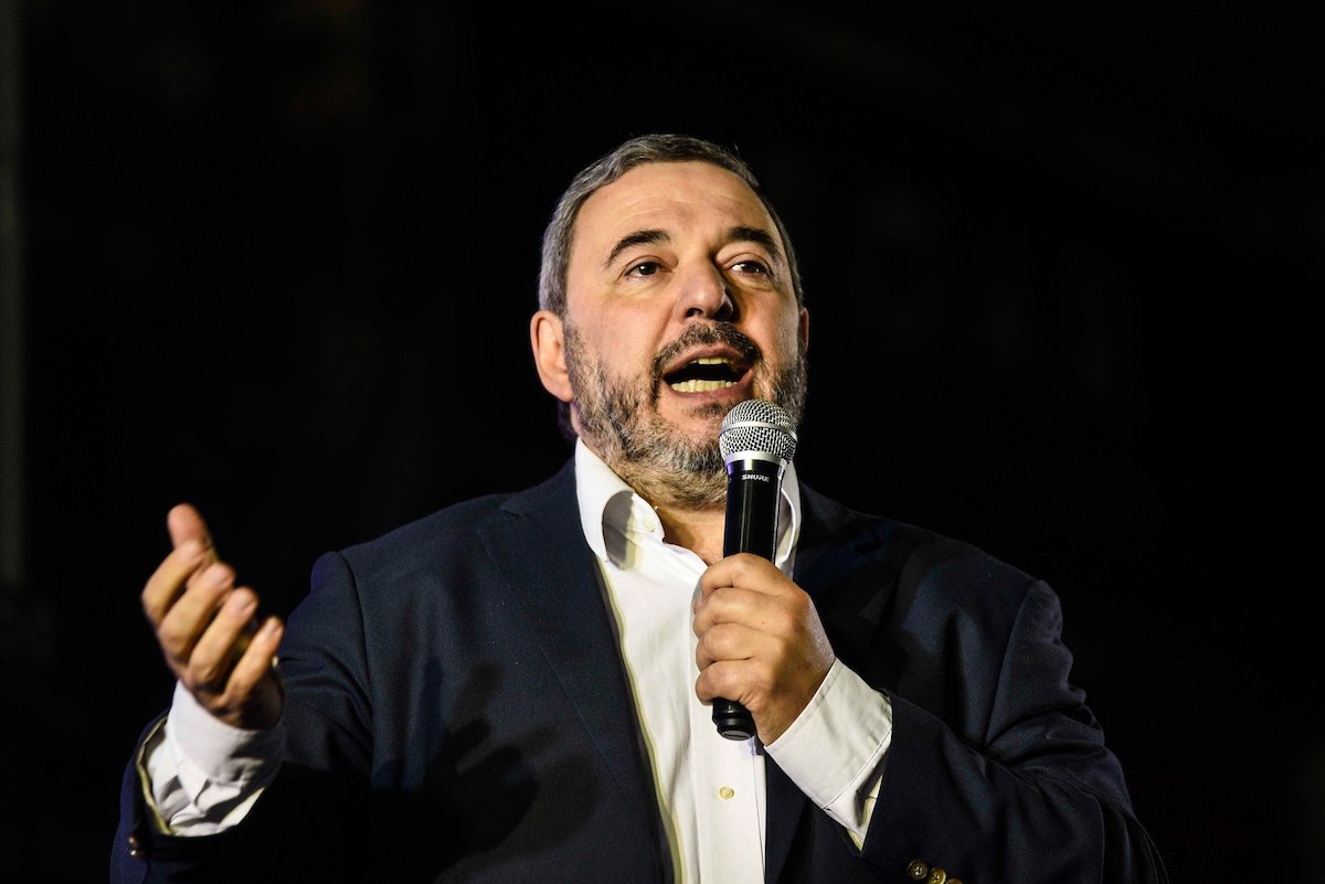 El intendente de Montevideo, Mario Bergara, durante una conferencia de prensa en la capital.