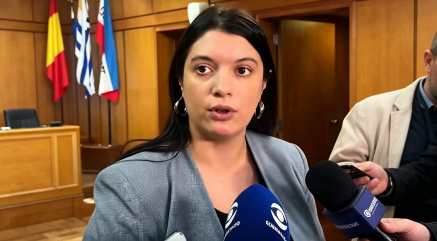 Diputada Julieta Sierra y senador Felipe Carballo en el Parlamento.