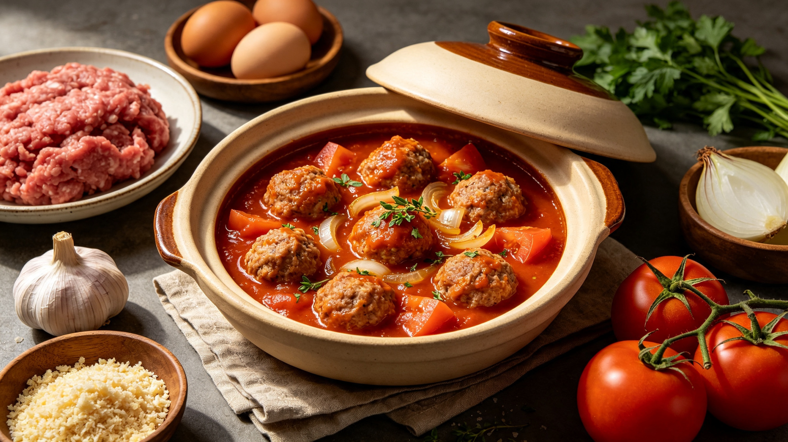 Albóndigas tiernas en salsa de tomate