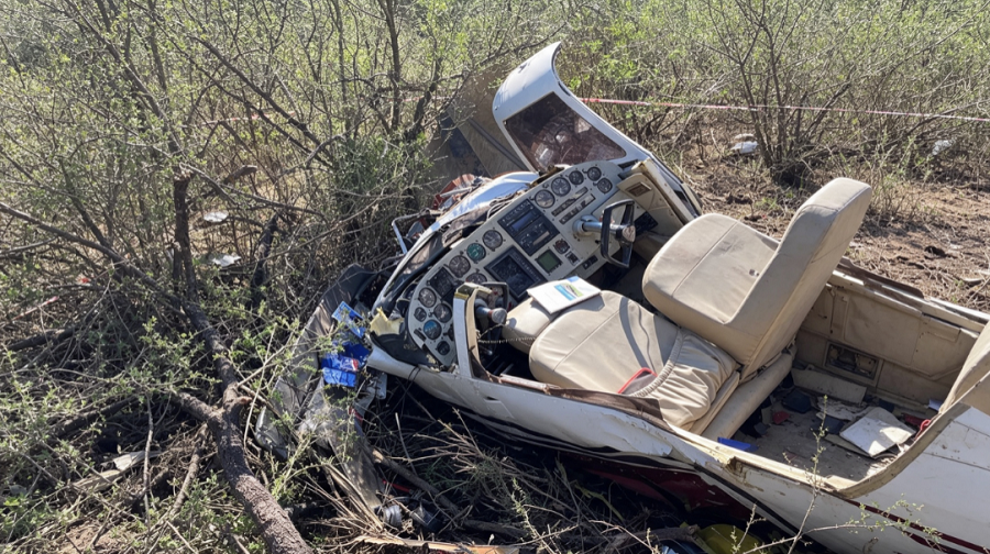 Operativo de rescate y emergencia montado tras la caída de una avioneta en Córdoba.