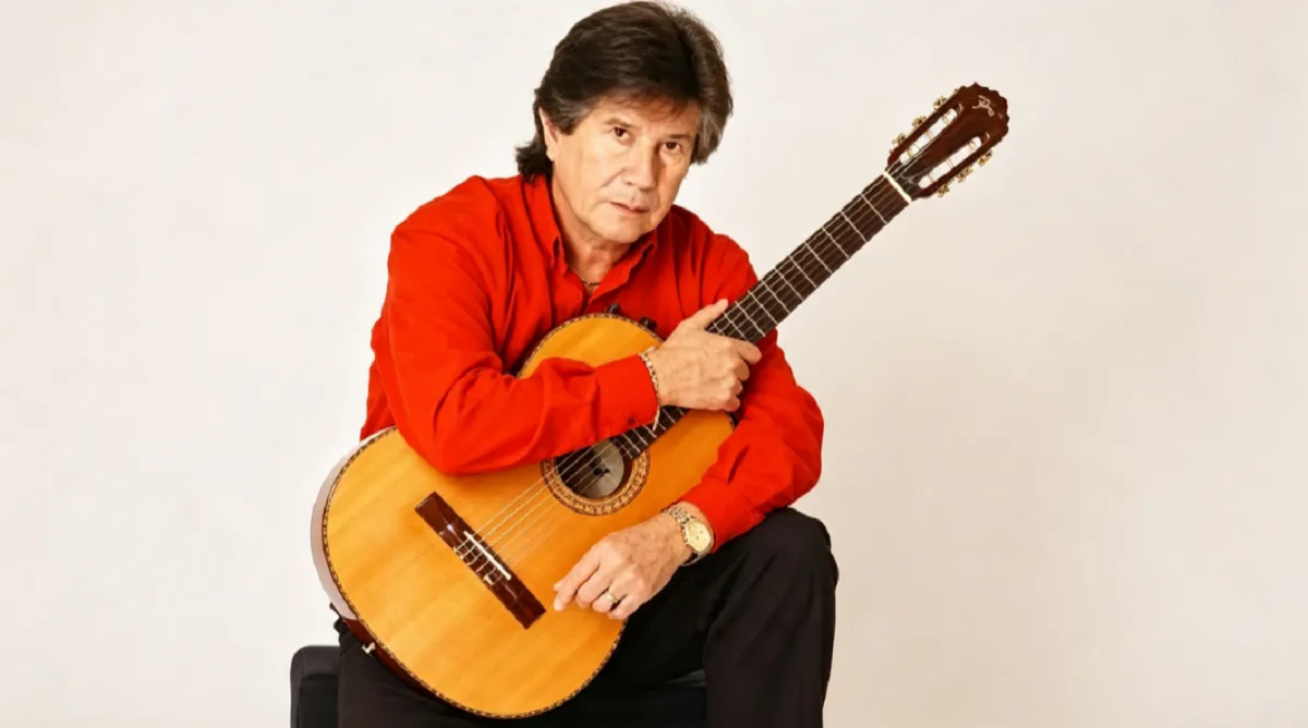Retrato del cantante melódico Beto Orlando en su juventud.