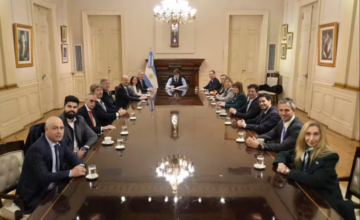 Casa Rosada durante una jornada institucional en Buenos Aires.