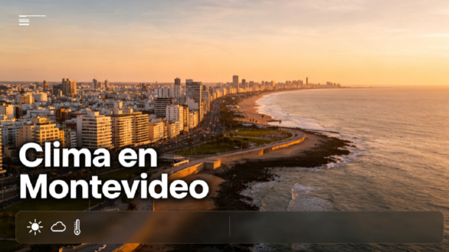 Vista panorámica de Montevideo bajo un cielo nublado