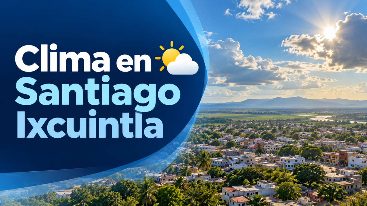 Vista del centro urbano de Santiago Ixcuintla en Nayarit bajo un cielo nublado