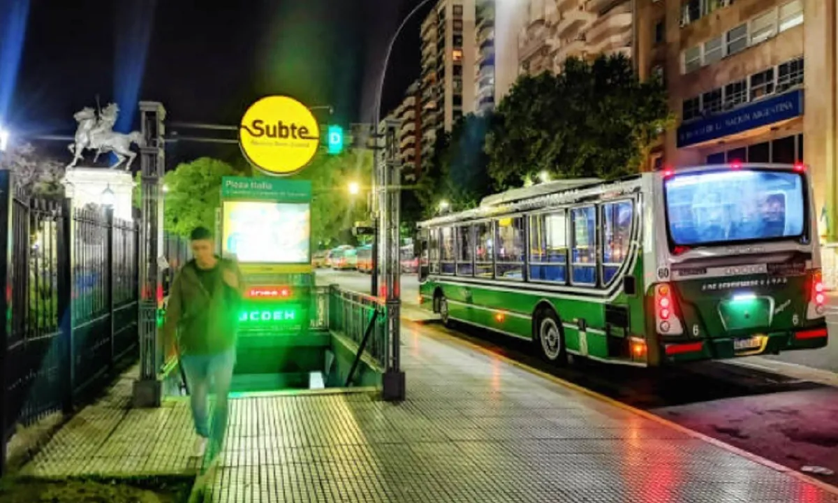 Andén de la red de subtes en la Ciudad.