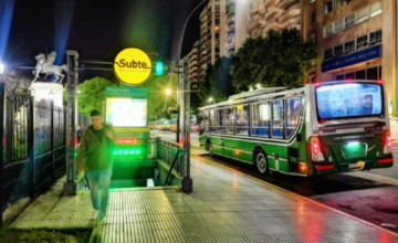 Andén de la red de subtes en la Ciudad.