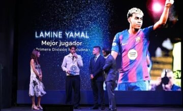 La Asociación de Futbolistas Españoles (AFE) entrega premios a destacados jugadores en la quinta edición de sus Premios AFE, destacando a Lamine Yamal, Patri Guijarro, Álvaro.