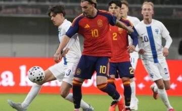 El partido entre selecciones Sub-21 de España y Finlandia se disputó en un estadio de Tampere, durante la fase de clasificación para el Europeo Sub-21 en Albania y Serbia.