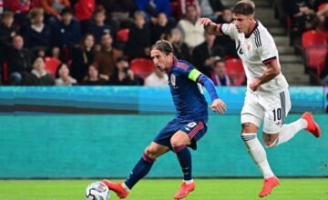 El partido de la Liga de Naciones entre Croacia y República Checa se disputó en Praga, mientras Suiza enfrentó a Macedonia del Norte en Skopje, en una jornada clave para el grupo.