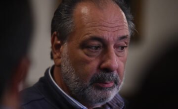 Jorge Gandini en conferencia de prensa tras el caso Operación Trazador.