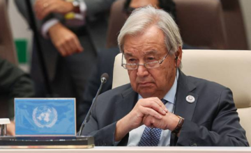 Antonio Guterres durante una intervención en un foro internacional.