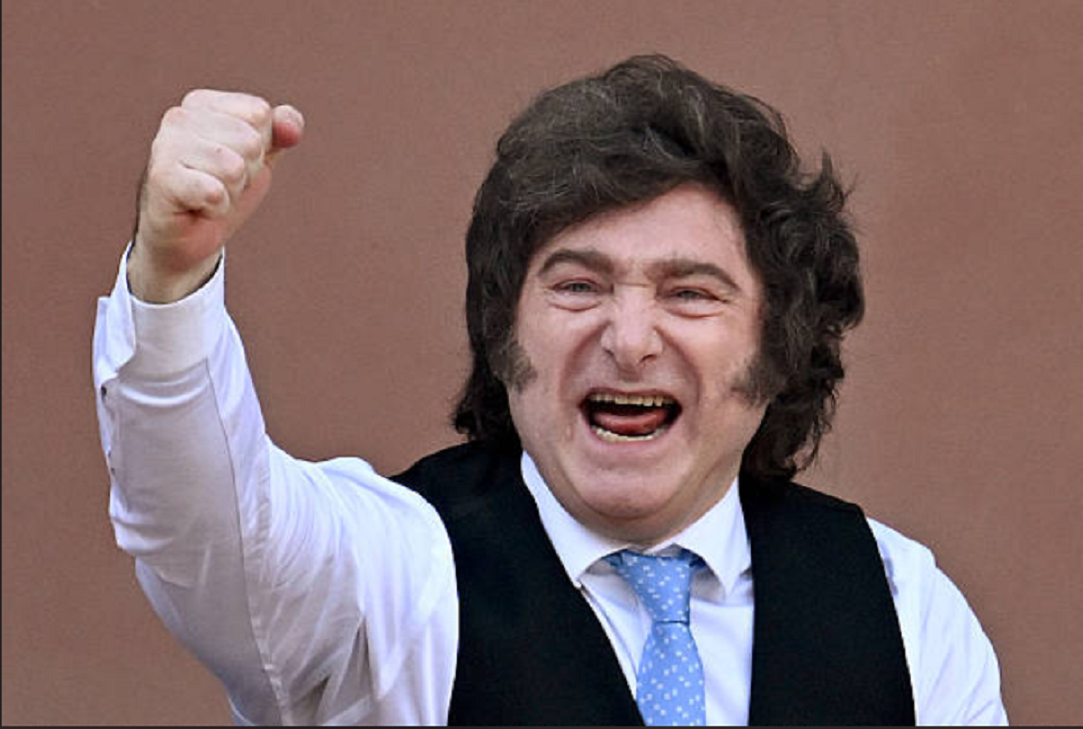 El presidente argentino Javier Milei encabezando un acto oficial.