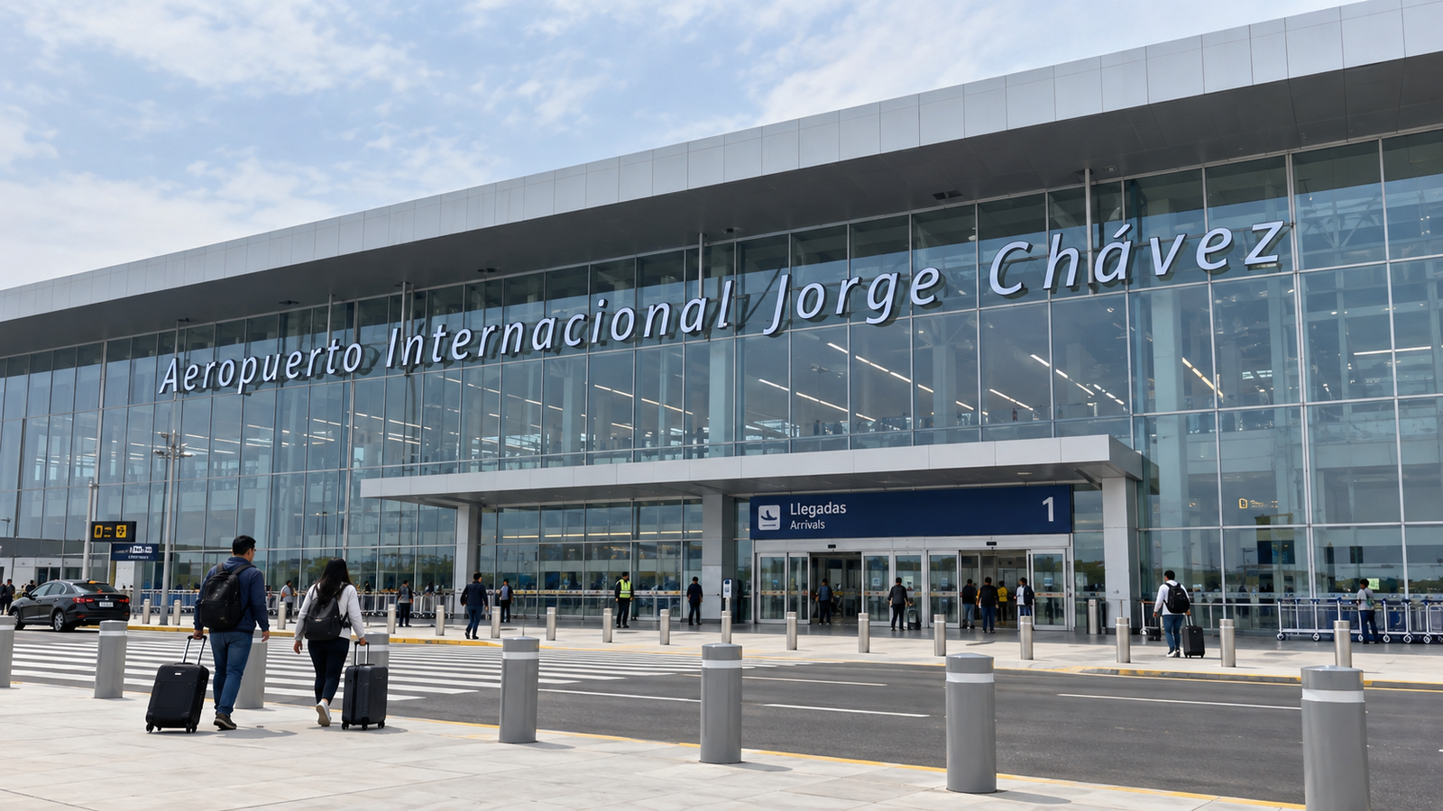 Agente de seguridad inspeccionando un power bank en la bandeja del escáner de un aeropuerto.