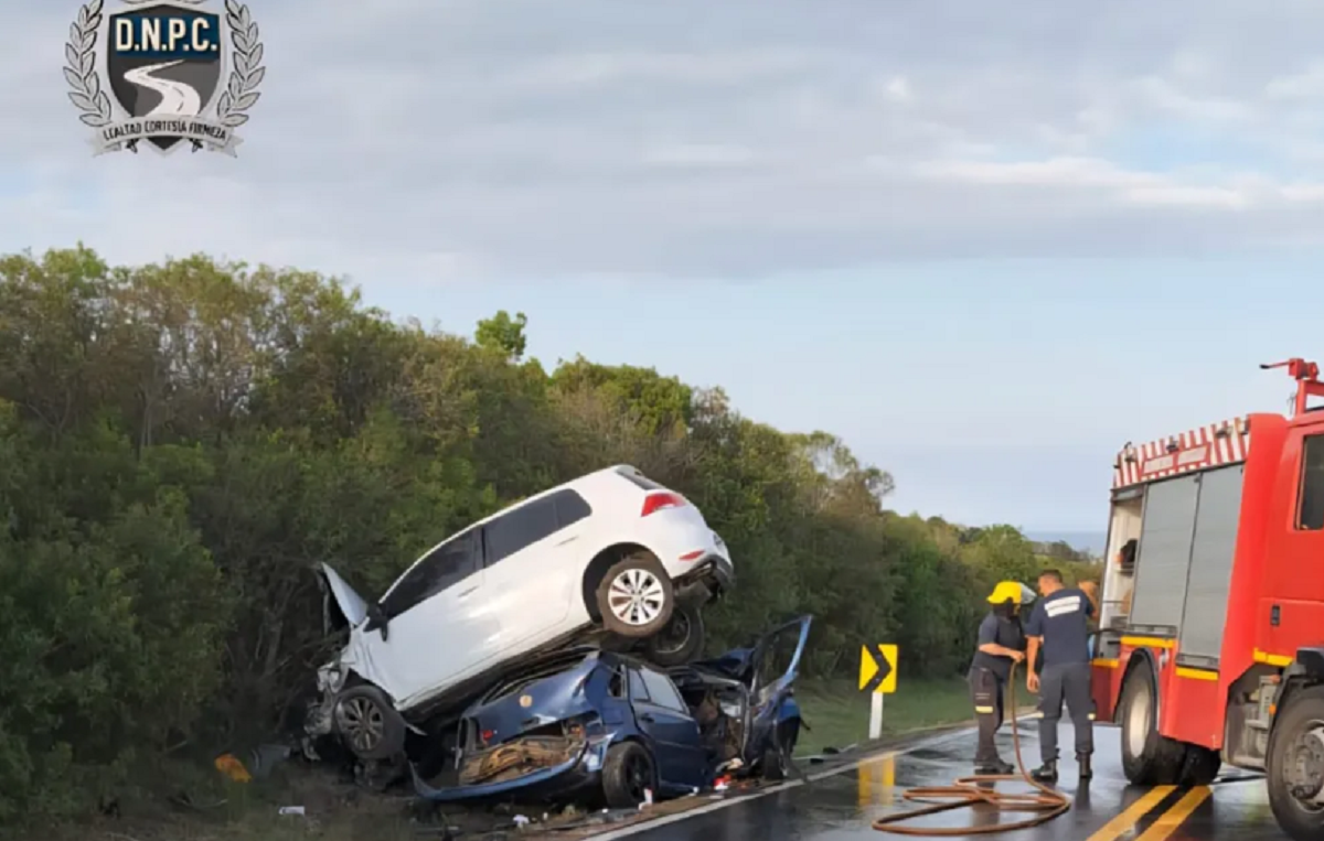 Efectivos de Policía Científica realizando pericias en una escena de siniestro vial.