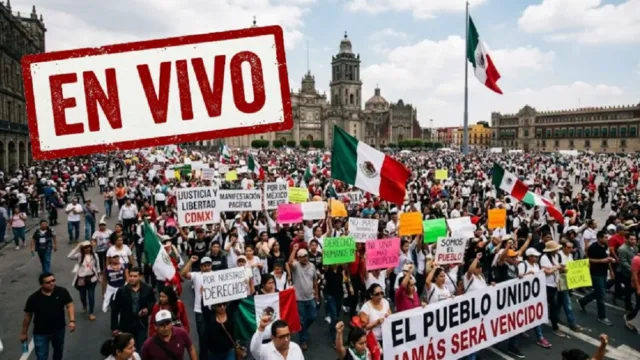 Manifestantes bloqueando vialidades principales en la CDMX