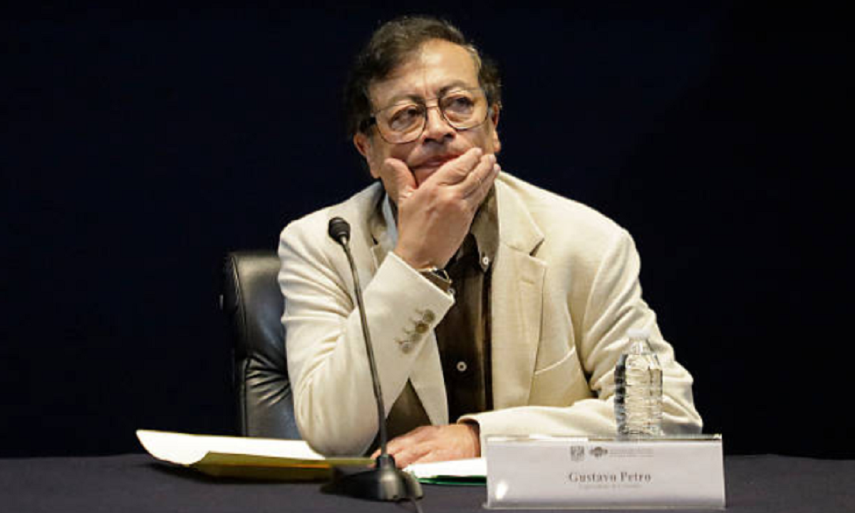 El expresidente Gustavo Petro durante una intervención pública en Colombia.