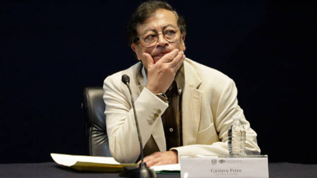 El expresidente Gustavo Petro durante una intervención pública en Colombia.