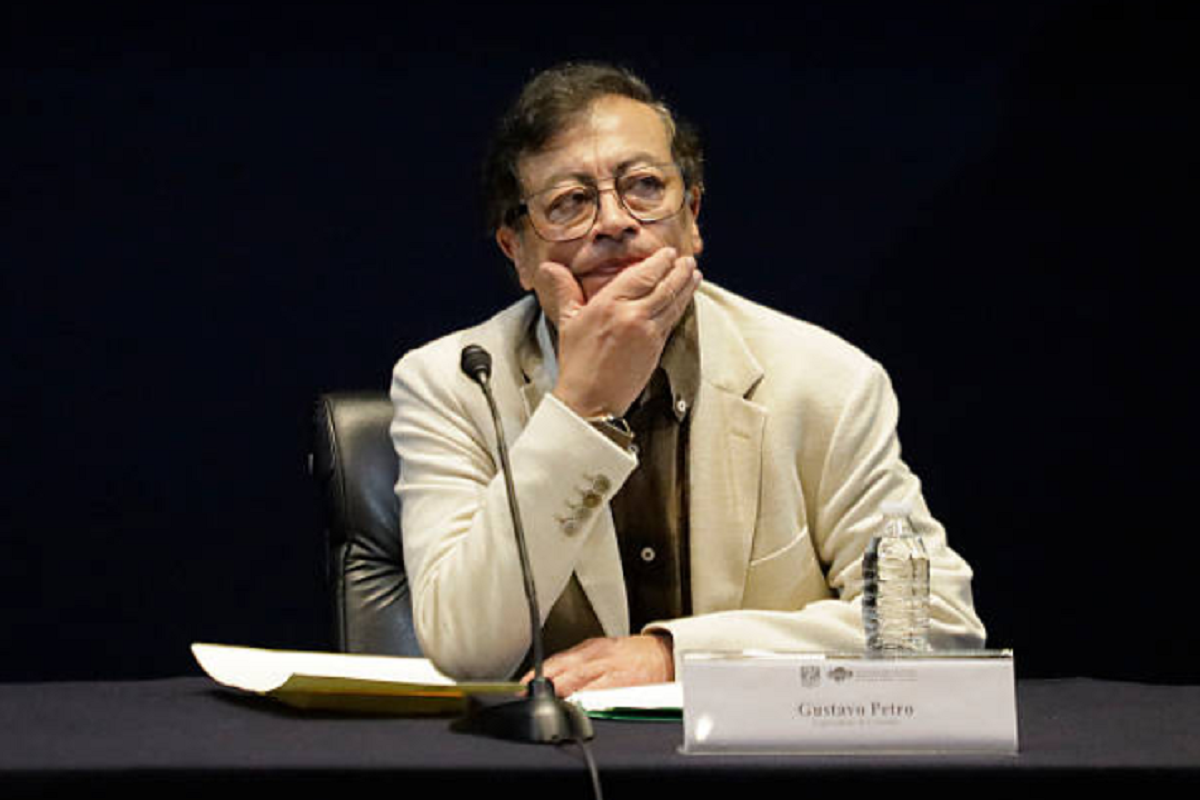 El expresidente Gustavo Petro durante una intervención pública en Colombia.