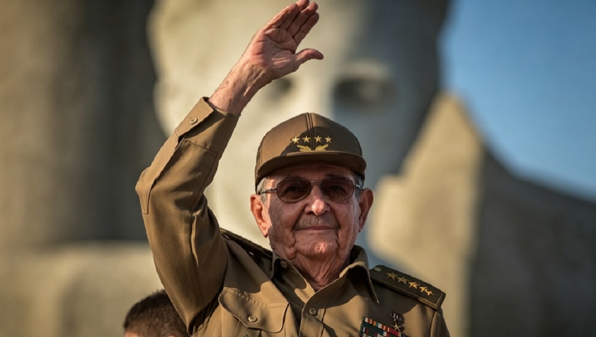 Raúl Castro en un acto oficial de la Dirección de Seguridad Personal en La Habana.
