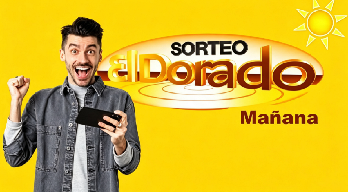 Pantalla con los números ganadores del sorteo El Dorado Mañana.