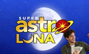 Tique oficial del sorteo Super Astro Luna con el signo zodiacal.