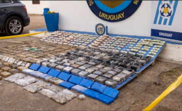 Armas, municiones y dinero en efectivo incautados durante la Operación Trazador.