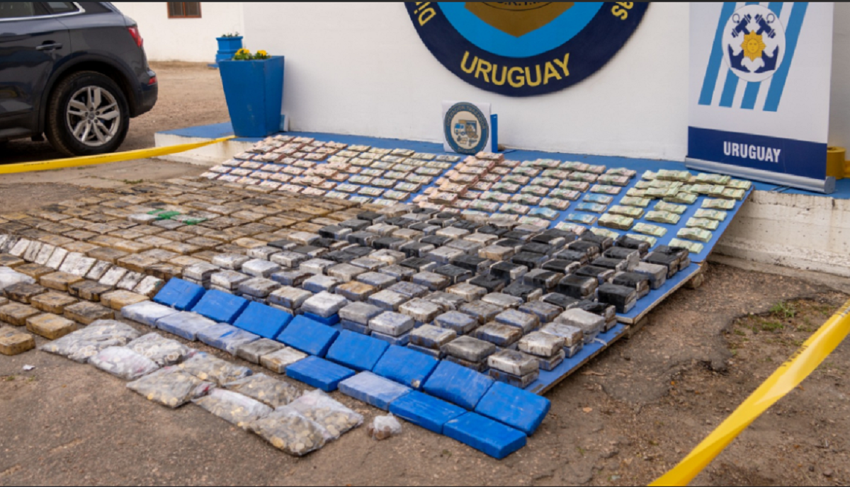 Armas, municiones y dinero en efectivo incautados durante la Operación Trazador.
